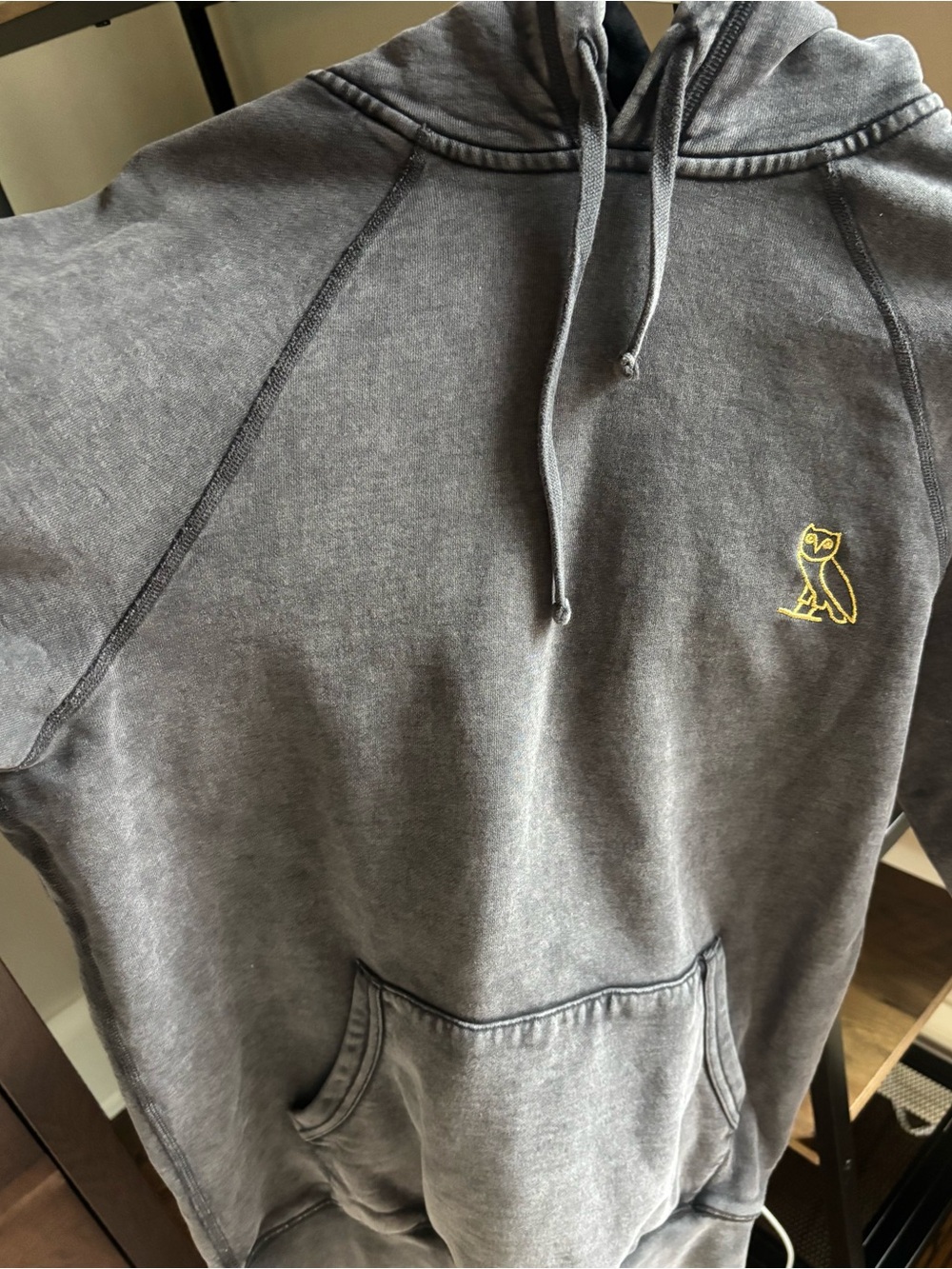 OVO grey Hoodie with Gold Owl Logo
In excellent condition, gently worn